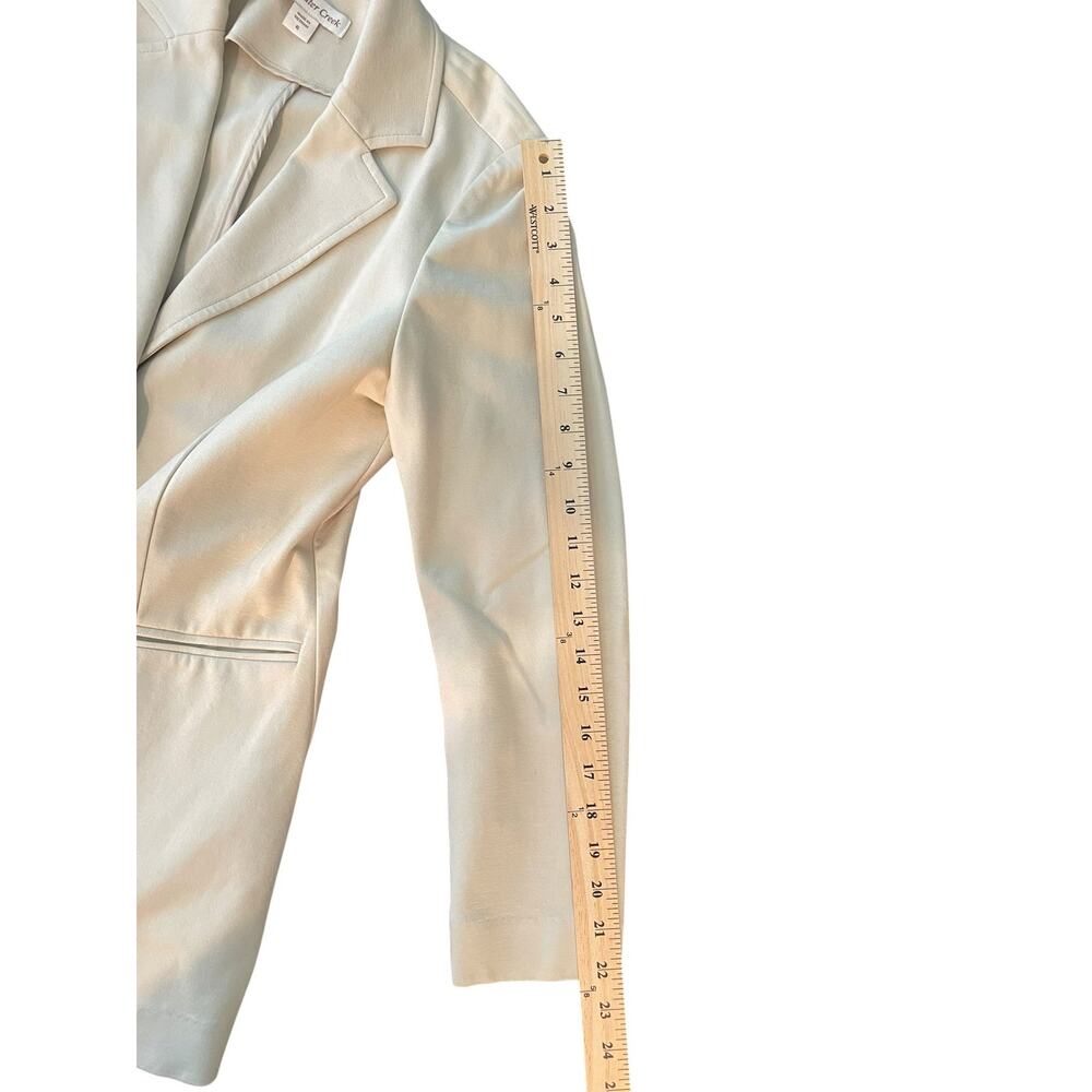 Coldwater Creek Cream Single-Breasted Tailored Blazer Jacket Size 6 EUC - Picture 6 of 7